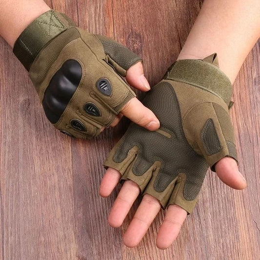 Half Finger Men's Tactical Gloves – Impact Resistant Outdoor Sports & Military Gear