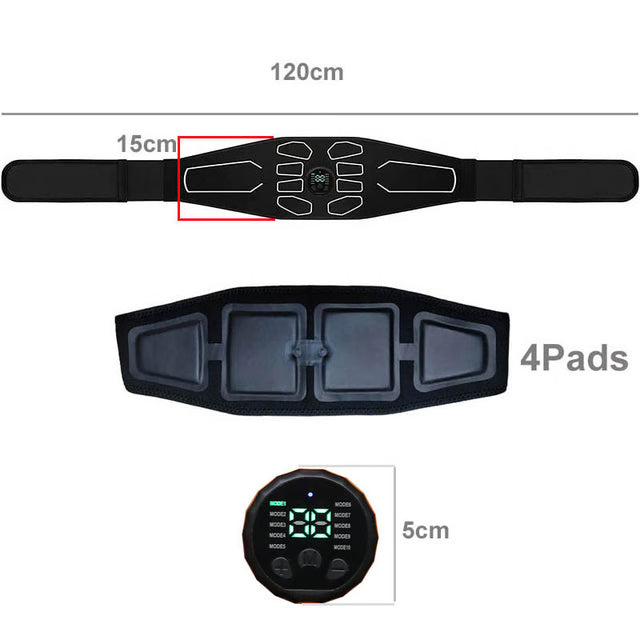 Muscle Toner Waist Belt for Abdominal Training Abdominal Massager Fitness Equipment