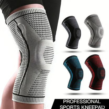 Silicone Knee Pads for Running & Sports Patella Support & Meniscus Compression Knee Brace for Protection