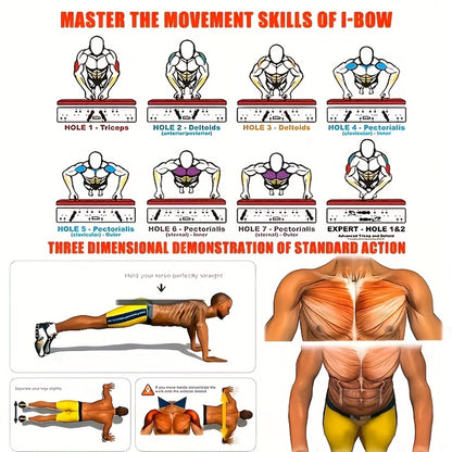 Foldable Portable Multifunctional Push-Up Board Set with Handles, Fitness Equipment for Arms Chest Abdomen and Back
