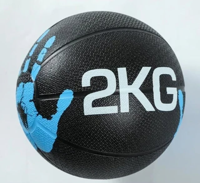 2kg Solid Rubber Medicine Slam Ball Fitness Training Equipment for Total Body Slams Power and Agility