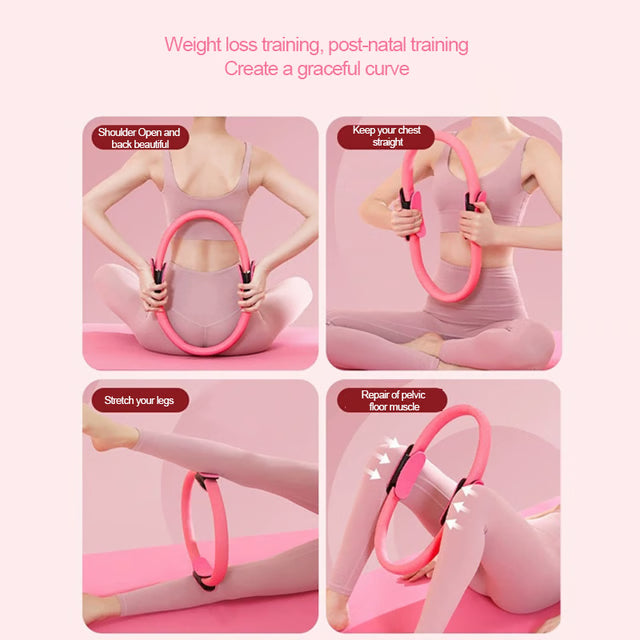 Yoga Pilates Ring Yoga Supplies, Magic Ring Grip Pilates Ring for Full Body Fitness & Toning