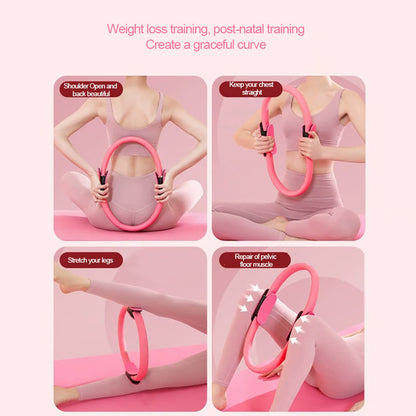 Yoga Pilates Ring Yoga Supplies, Magic Ring Grip Pilates Ring for Full Body Fitness & Toning