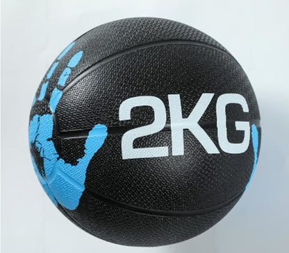 2kg Solid Rubber Medicine Slam Ball Fitness Training Equipment for Total Body Slams Power and Agility
