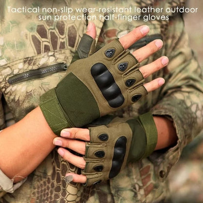 Half Finger Men's Tactical Gloves – Impact Resistant Outdoor Sports & Military Gear